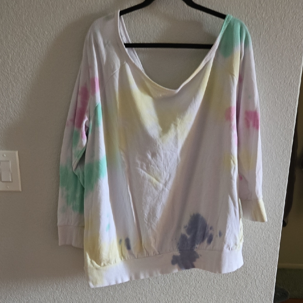 Colorful Tie-Dye Women's Off Shouldee Top